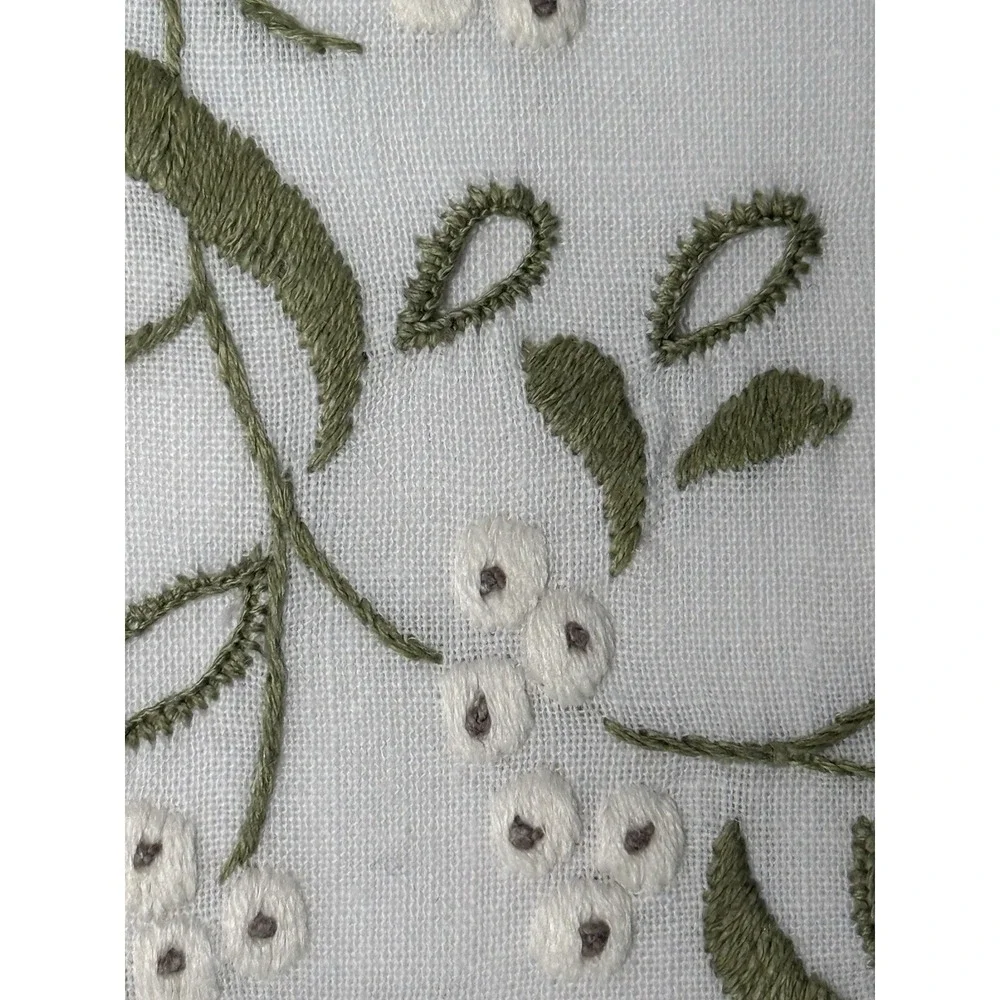 Vtg NEW Belgium Embroidered Linen Set 6 Napkins/39